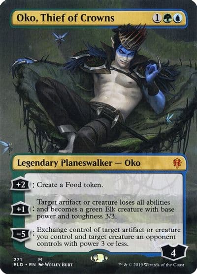 Oko Thief of Crowns Borderless Throne of Eldraine Magic card