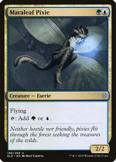 Maraleaf Pixie Throne of Eldraine Magic card