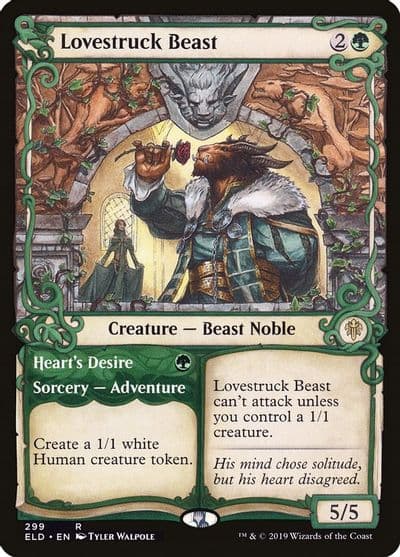 Lovestruck Beast Showcase Throne of Eldraine Magic card
