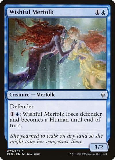Wishful Merfolk Throne of Eldraine Magic card