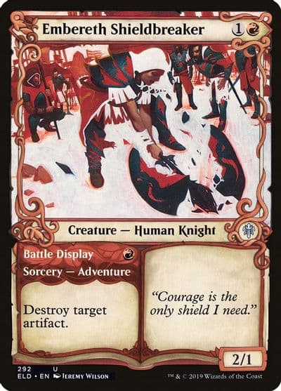 Embereth Shieldbreaker Showcase Throne of Eldraine Magic card