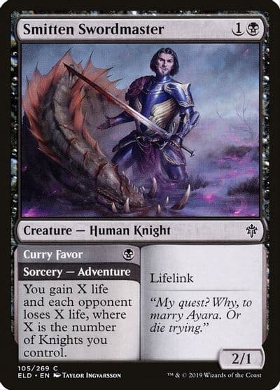 Smitten Swordmaster Throne of Eldraine Magic card