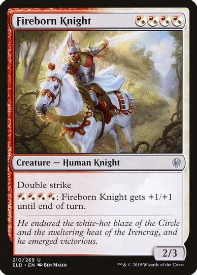 Fireborn Knight Throne of Eldraine Magic card