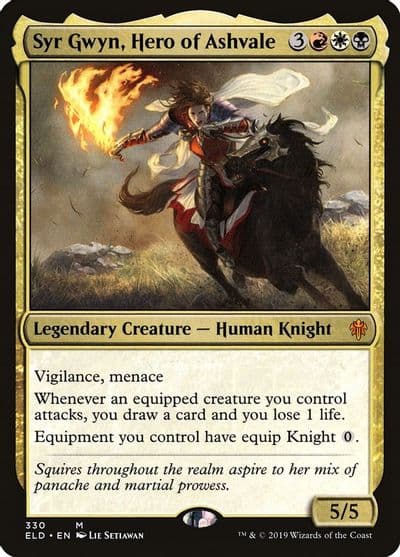 Syr Gwyn Hero of Ashvale Throne of Eldraine Magic card