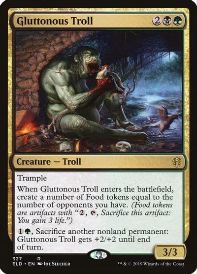 Gluttonous Troll Throne of Eldraine Magic card