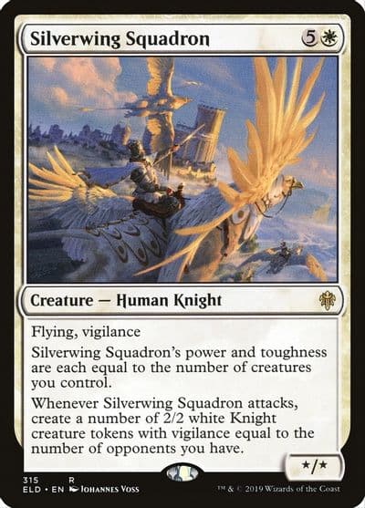 Silverwing Squadron Throne of Eldraine Magic card