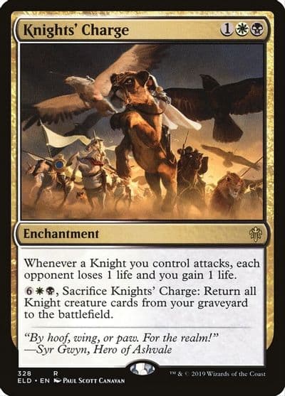 Knights Charge Throne of Eldraine Magic card