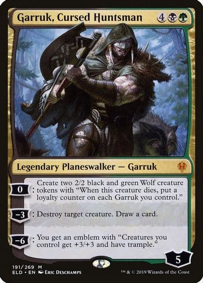 Garruk Cursed Huntsman Throne of Eldraine Magic card