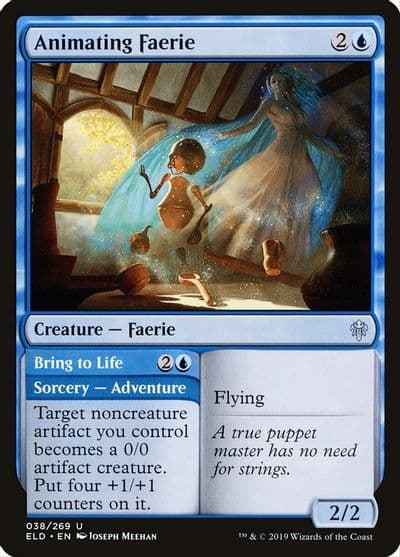 Animating Faerie Throne of Eldraine Magic card