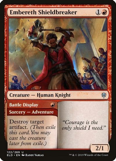 Embereth Shieldbreaker Throne of Eldraine Magic card