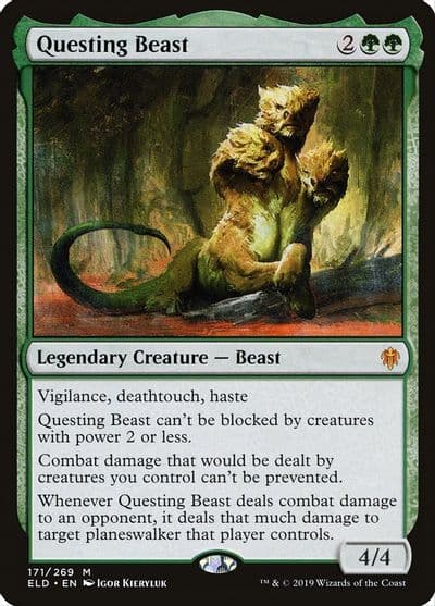 Questing Beast Throne of Eldraine Magic card