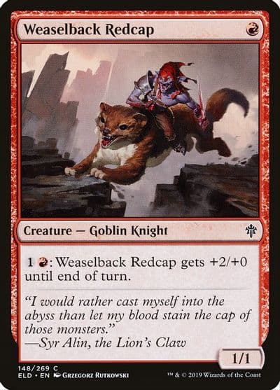 Weaselback Redcap Throne of Eldraine Magic card