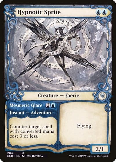 Hypnotic Sprite Showcase Throne of Eldraine Magic card