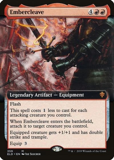 Embercleave Extended Art Throne of Eldraine Magic card