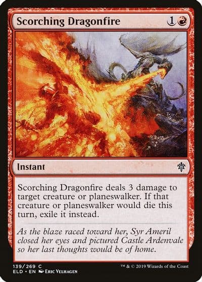 Scorching Dragonfire Throne of Eldraine Magic card