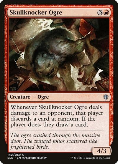 Skullknocker Ogre Throne of Eldraine Magic card
