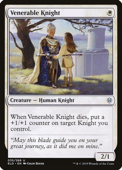 Venerable Knight Throne of Eldraine Magic card