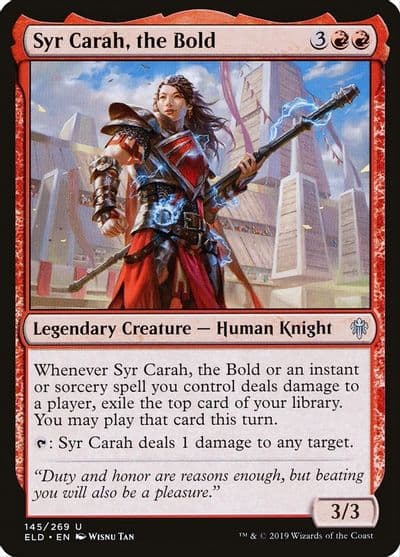 Syr Carah the Bold Throne of Eldraine Magic card