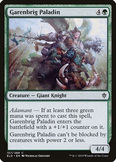 Garenbrig Paladin Throne of Eldraine Magic card