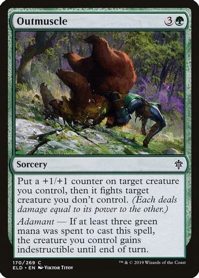 Outmuscle Throne of Eldraine Magic card