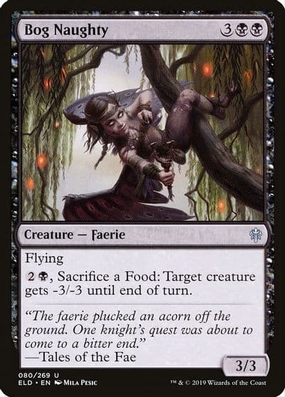 Bog Naughty Throne of Eldraine Magic card