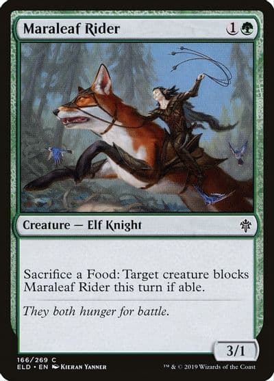 Maraleaf Rider Throne of Eldraine Magic card