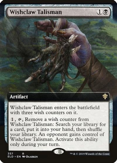 Wishclaw Talisman Extended Art Throne of Eldraine Magic card