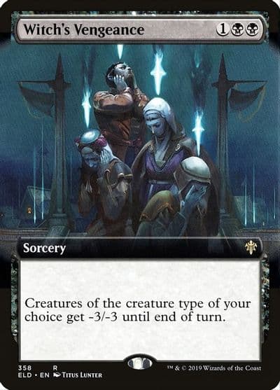 Witchs Vengeance Extended Art Throne of Eldraine Magic card