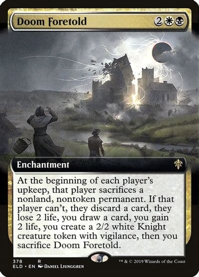 Doom Foretold Extended Art Throne of Eldraine Magic card