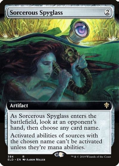 Sorcerous Spyglass Extended Art Throne of Eldraine Magic card