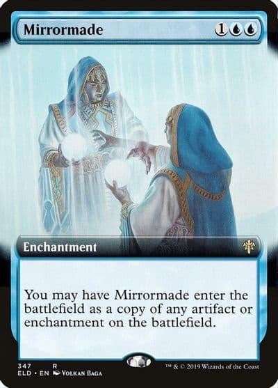Mirrormade Extended Art Throne of Eldraine Magic card