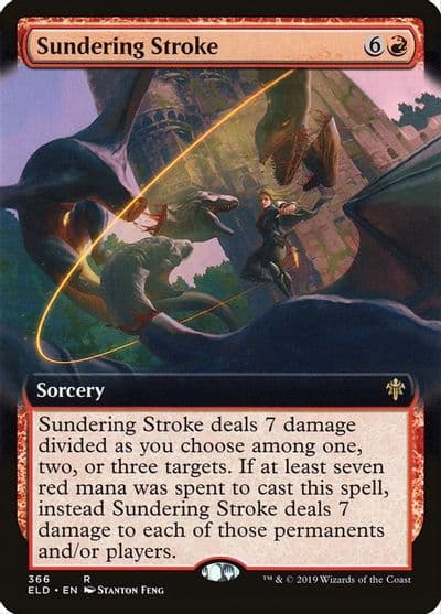 Sundering Stroke Extended Art Throne of Eldraine Magic card