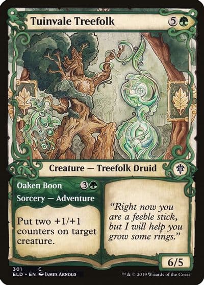 Tuinvale Treefolk Showcase Throne of Eldraine Magic card