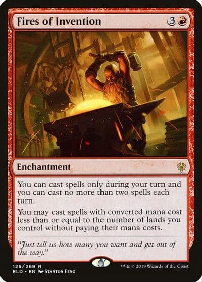 Fires of Invention Throne of Eldraine Magic card