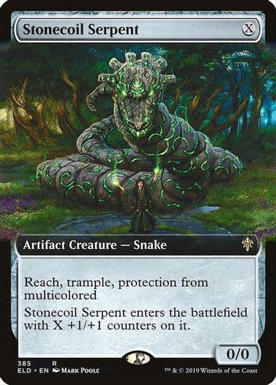 Stonecoil Serpent Extended Art Throne of Eldraine Magic card