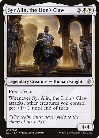 Syr Alin the Lions Claw Throne of Eldraine Magic card
