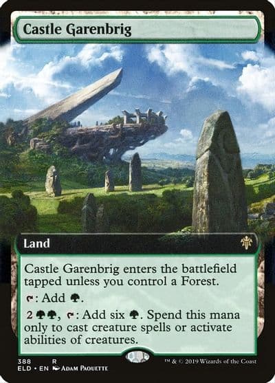 Castle Garenbrig Extended Art Throne of Eldraine Magic card