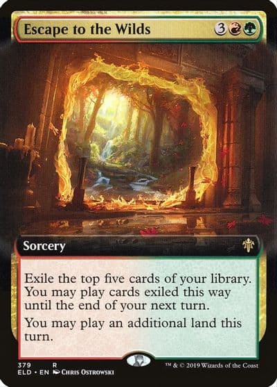 Escape to the Wilds Extended Art Throne of Eldraine Magic card