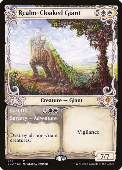 Realm Cloaked Giant Showcase Throne of Eldraine Magic card