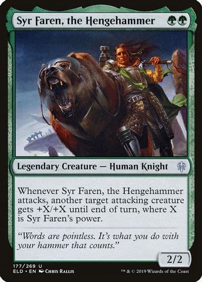 Syr Faren the Hengehammer Throne of Eldraine Magic card