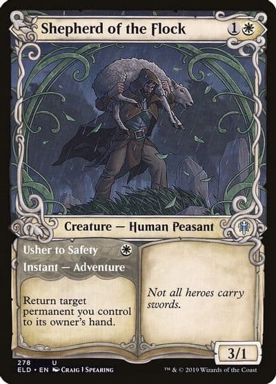 Shepherd of the Flock Showcase Throne of Eldraine Magic card