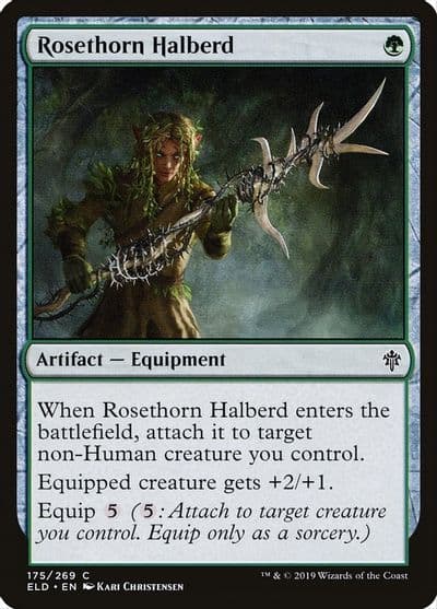 Rosethorn Halberd Throne of Eldraine Magic card