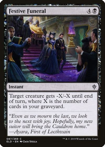 Festive Funeral Throne of Eldraine Magic card