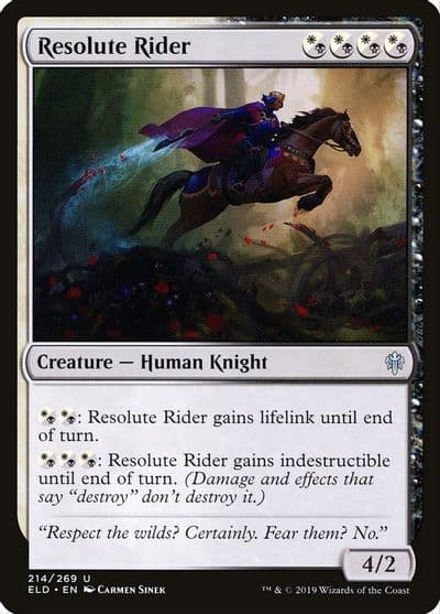 Resolute Rider Throne of Eldraine Magic card