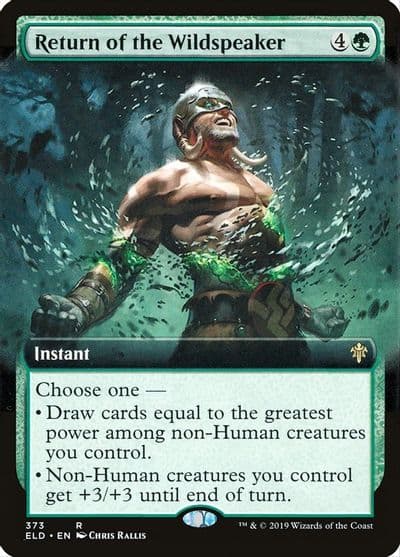 Return of the Wildspeaker Extended Art Throne of Eldraine Magic card