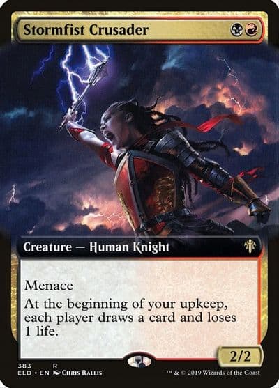 Stormfist Crusader Extended Art Throne of Eldraine Magic card