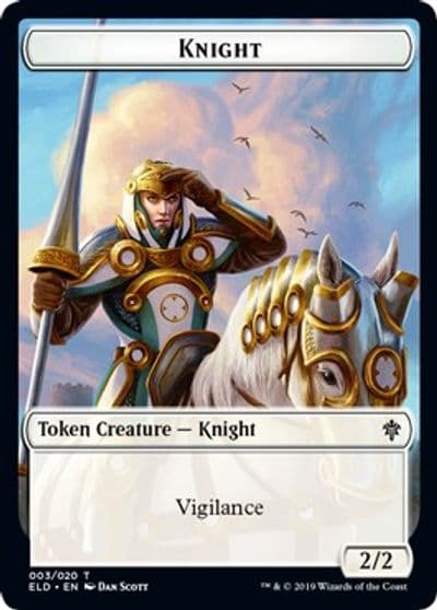 Knight Token Throne of Eldraine Magic card