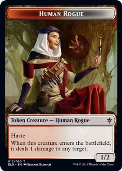 Human Rogue Token Throne of Eldraine Magic card