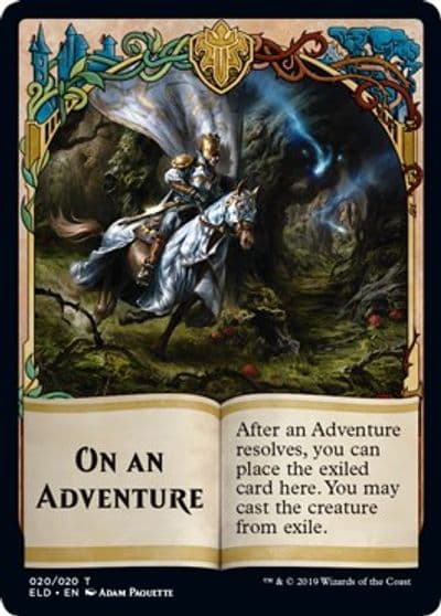 Emblem On an Adventure Throne of Eldraine Magic card