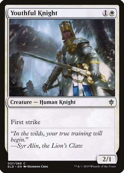 Youthful Knight Throne of Eldraine Magic card